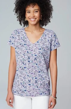 J.Jill Luxe Supima® Pleat-Back Tee | Jjill-Women Tops & Tees
