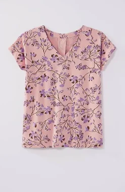 J.Jill Luxe Supima® Pleat-Back Tee | Jjill-Women Tops & Tees