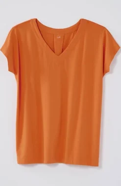J.Jill Luxe Supima® Pleat-Back Tee | Jjill-Women Tops & Tees