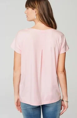 J.Jill Luxe Supima® Pleat-Back Tee | Jjill-Women Tops & Tees