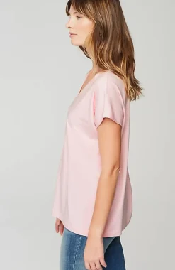 J.Jill Luxe Supima® Pleat-Back Tee | Jjill-Women Tops & Tees