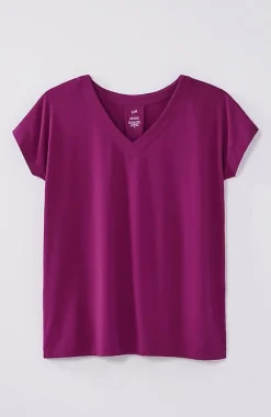 J.Jill Luxe Supima® Pleat-Back Tee | Jjill-Women Tops & Tees