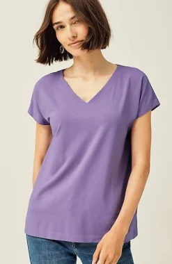 J.Jill Luxe Supima® Pleat-Back Tee | Jjill-Women Tops & Tees