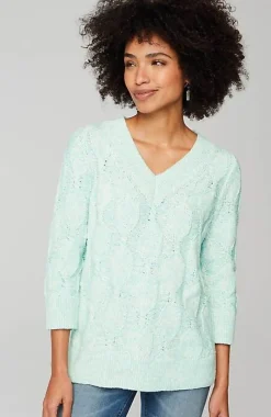 J.Jill Marled Cable Sweater | Jjill-Women Sweaters