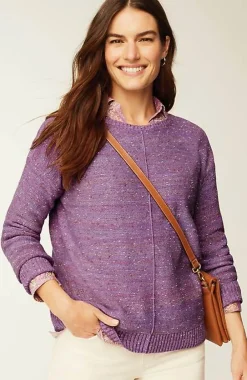 J.Jill Micro-Tweed Seamed Sweater | Jjill-Women Sweaters