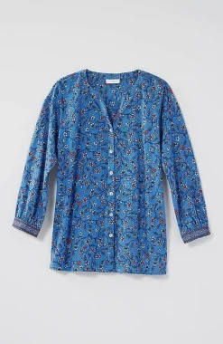 J.Jill Mixed-Florals Border-Printed Top | Jjill-Women Tops & Tees