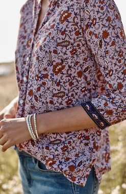 J.Jill Mixed-Florals Border-Printed Top | Jjill-Women Tops & Tees