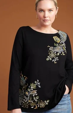 J.Jill Multicolor-Embroidered Top | Jjill-Women Tops & Tees
