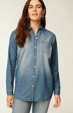 J.Jill One-Pocket Button-Front Shirt | Jjill-Women Shirts & Blouses