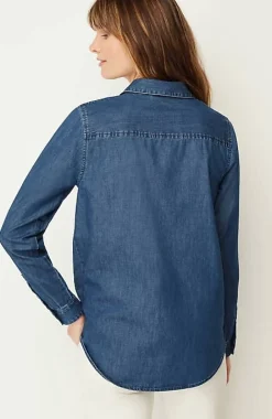 J.Jill One-Pocket Button-Front Shirt | Jjill-Women Shirts & Blouses