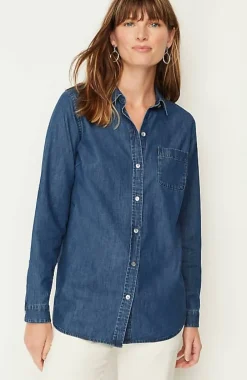 J.Jill One-Pocket Button-Front Shirt | Jjill-Women Shirts & Blouses