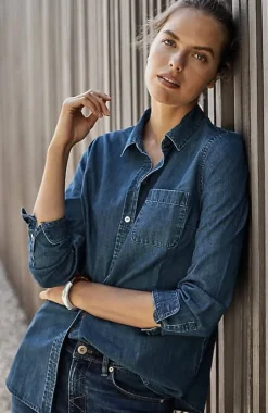 J.Jill One-Pocket Button-Front Shirt | Jjill-Women Shirts & Blouses