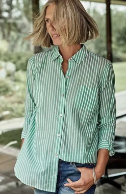 J.Jill One-Pocket Shirred-Back Shirt | Jjill-Women Shirts & Blouses