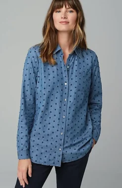 J.Jill One-Pocket Shirred-Back Shirt | Jjill-Women Shirts & Blouses