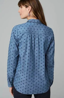 J.Jill One-Pocket Shirred-Back Shirt | Jjill-Women Shirts & Blouses