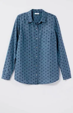 J.Jill One-Pocket Shirred-Back Shirt | Jjill-Women Shirts & Blouses