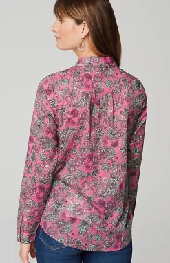 J.Jill One-Pocket Shirred-Back Shirt | Jjill-Women Shirts & Blouses