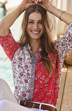 J.Jill One-Pocket Shirred-Back Shirt | Jjill-Women Shirts & Blouses