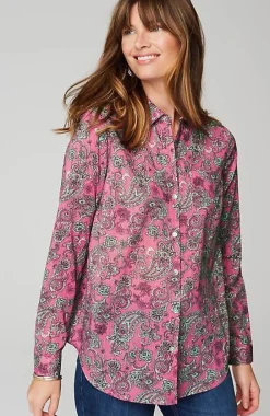 J.Jill One-Pocket Shirred-Back Shirt | Jjill-Women Shirts & Blouses