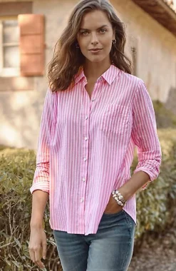 J.Jill One-Pocket Shirred-Back Shirt | Jjill-Women Shirts & Blouses