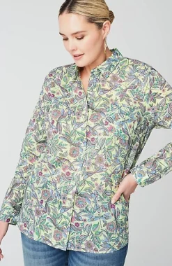 J.Jill One-Pocket Shirred-Back Shirt | Jjill-Women Shirts & Blouses