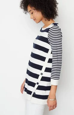 J.Jill Organically Grown Cotton Button-Seamed Tunic | Jjill-Women Tops & Tees