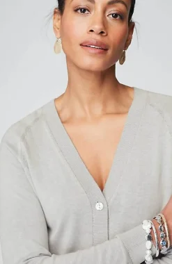 J.Jill Organically Grown Cotton V-Neck Cardi | Jjill-Women Sweaters