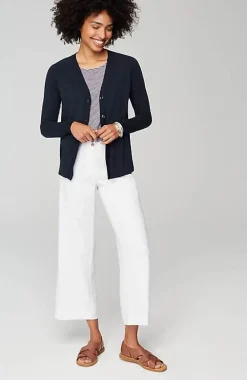J.Jill Organically Grown Cotton V-Neck Cardi | Jjill-Women Sweaters