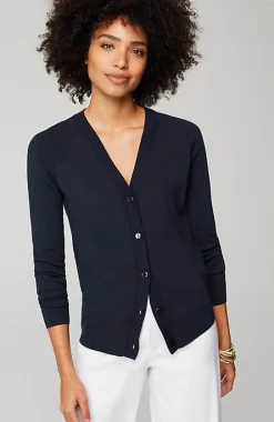 J.Jill Organically Grown Cotton V-Neck Cardi | Jjill-Women Sweaters