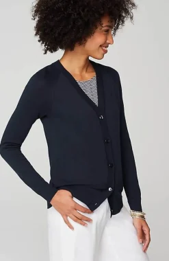 J.Jill Organically Grown Cotton V-Neck Cardi | Jjill-Women Sweaters