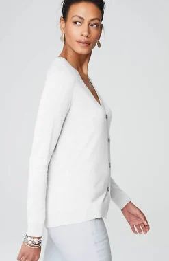 J.Jill Organically Grown Cotton V-Neck Cardi | Jjill-Women Sweaters