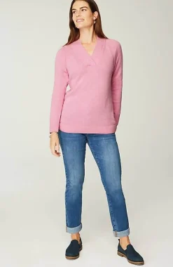 J.Jill Overlapping-V-Neck Sweater | Jjill-Women Sweaters