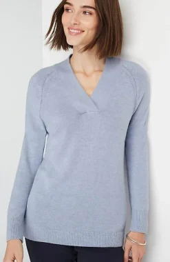 J.Jill Overlapping-V-Neck Sweater | Jjill-Women Sweaters