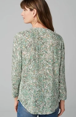 J.Jill Paisley Henley Top | Jjill-Women Shirts & Blouses