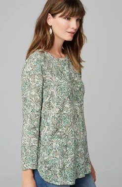 J.Jill Paisley Henley Top | Jjill-Women Shirts & Blouses