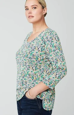 J.Jill Pima 3/4-Sleeve V-Neck Tee | Jjill-Women Tops & Tees