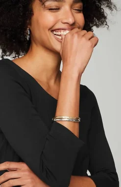 J.Jill Pima 3/4-Sleeve V-Neck Tee | Jjill-Women Tops & Tees