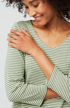 J.Jill Pima 3/4-Sleeve V-Neck Tee | Jjill-Women Tops & Tees