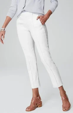 J.Jill Pintucked Linen-Stretch Slim-Leg Pants | Jjill-Women Pants & Jeans