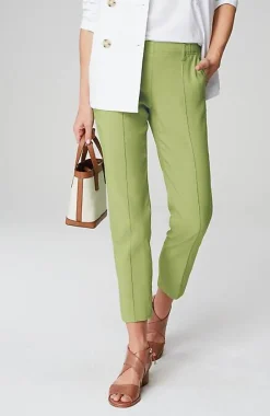 J.Jill Pintucked Linen-Stretch Slim-Leg Pants | Jjill-Women Pants & Jeans
