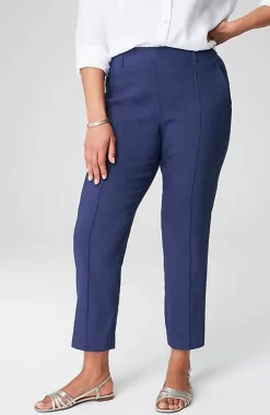 J.Jill Pintucked Linen-Stretch Slim-Leg Pants | Jjill-Women Pants & Jeans