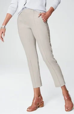 J.Jill Pintucked Linen-Stretch Slim-Leg Pants | Jjill-Women Pants & Jeans