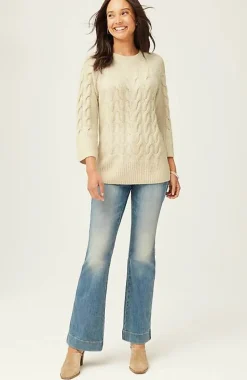 J.Jill Placed-Cable Crew-Neck Sweater | Jjill-Women Sweaters