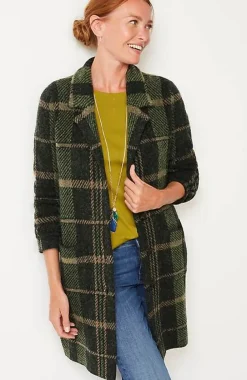 J.Jill Plaid Notch-Collared Topper | Jjill-Women Sweaters