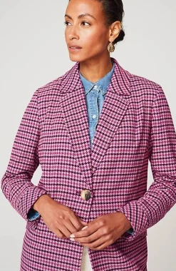J.Jill Plaid Notched-Collar Jacket | Jjill-Women Jackets & Coats