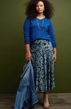 J.Jill Printed A-Line Midi Skirt | Jjill-Women Skirts