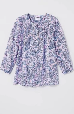 J.Jill Printed Linen Pintucked Popover | Jjill-Women Shirts & Blouses