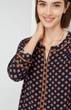 J.Jill Printed U0026 Embroidered V-Neck Top | Jjill-Women Shirts & Blouses