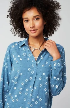 J.Jill Pure Jill Bandhani Popover | Jjill-Women Shirts & Blouses