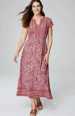 J.Jill Pure Jill Border-Print Maxi Dress | Jjill-Women Dresses